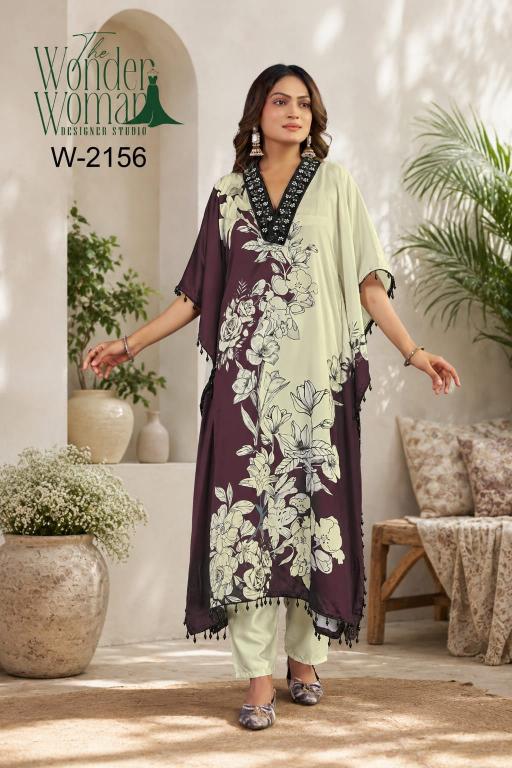 The wonder woman W-2156 kaftaan branded kurtis i want wholesale prices at bulk